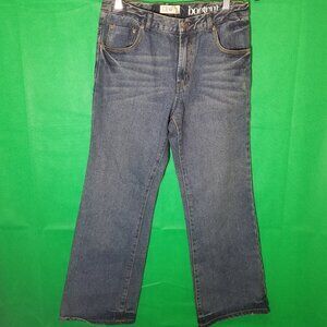 OP Jeans Youth 18 Bootcut Blue Baggy Fit Denim Wide Leg Skater Y2K Retro Vintage